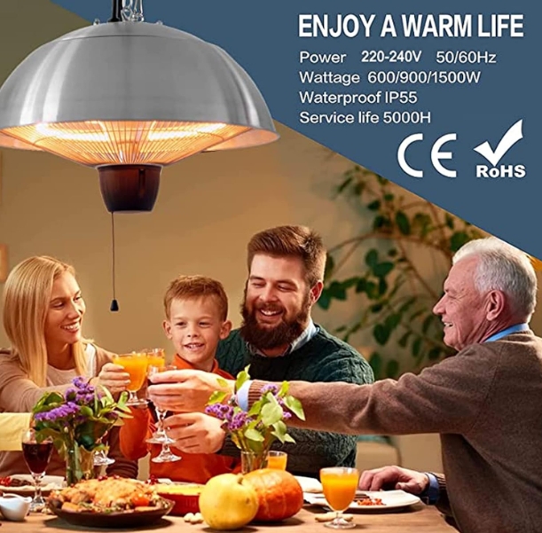 High ceiling infrared heater