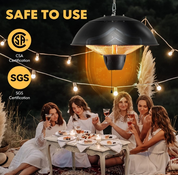 Ceiling heater for gazebo 1500W